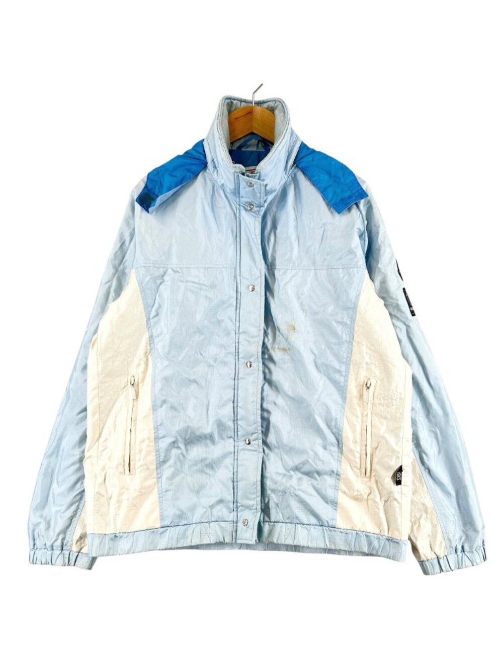 Moncler Logo FW AW Nylon Jacket Light Blue Chest 85 Height 160 Skiwear